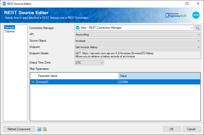 SSIS Xero REST Source